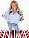 Risen - Star Spangled Denim Mid Rise Cuff Jeans