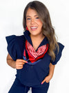 Red, White & Blue Summer Scarf