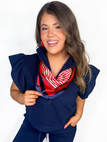 Red, White & Blue Summer Scarf