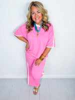 Lounging Around Pants Set- Pink
