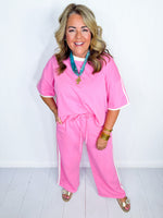 Lounging Around Pants Set- Pink