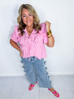 Adrienne - Pretty Pink Picnic Top
