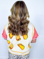 Queen of Sparkles- Beige Taco Sweater Vest