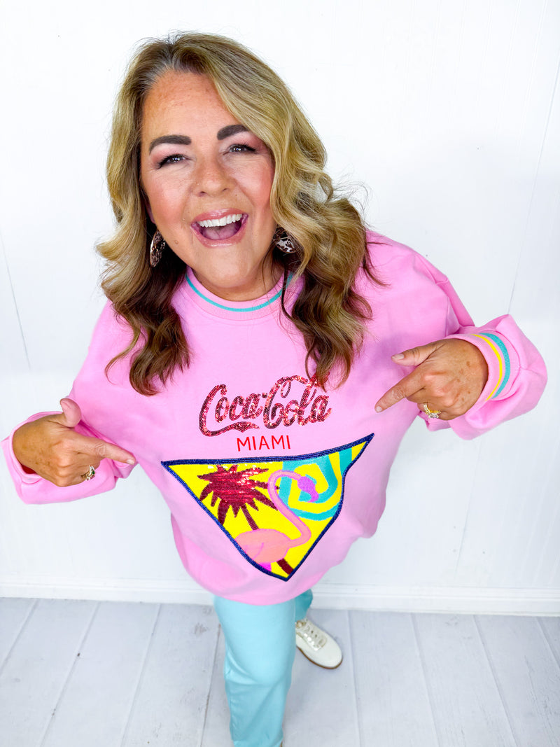 QOS- Coca-Cola Miami Flamingo Sweatshirt