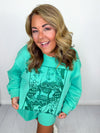 Queen of Sparkles - Emerald Green Tonal Logo Sweat Set