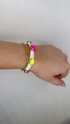 Tova- Eliana- White Multi Stone Neon Bracelet