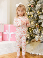 Mary Square- Toddler PJ's- Santa Baby Pink