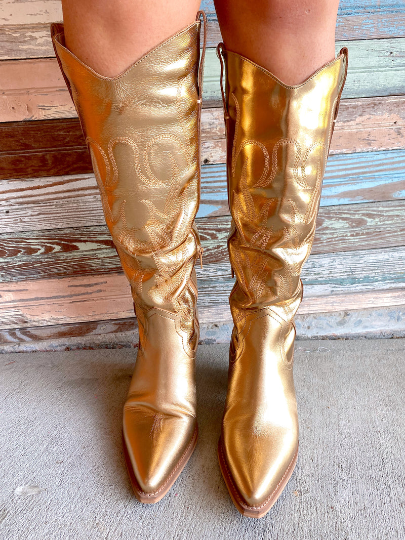 Agency Gold Cowboy Boots