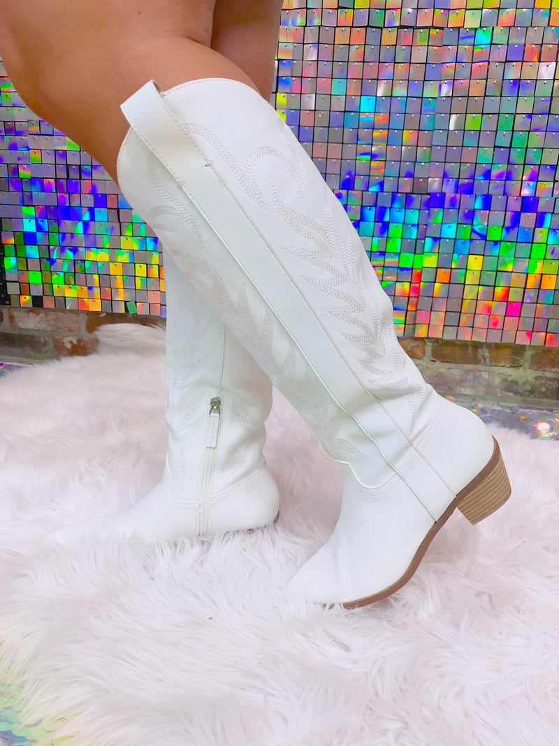 White Tanya Tucker Boots