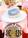 Blue Ivory Buckle Band Hat