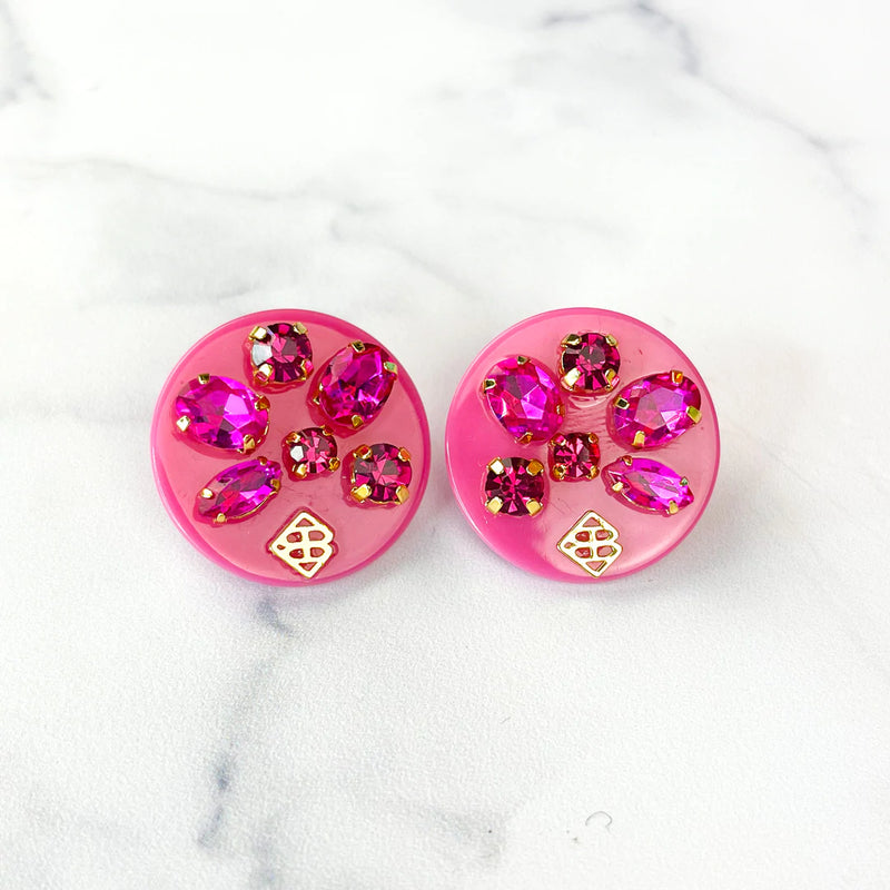 Brianna Cannon Pink Crystal Studs