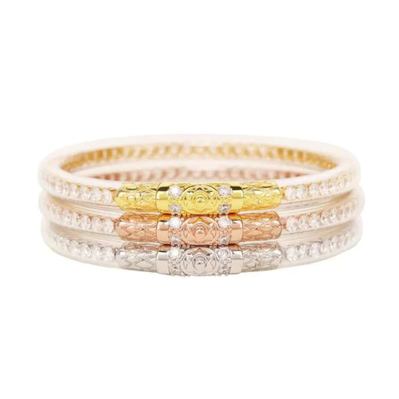 Three Queens All Weather Bangles Clear Crystal